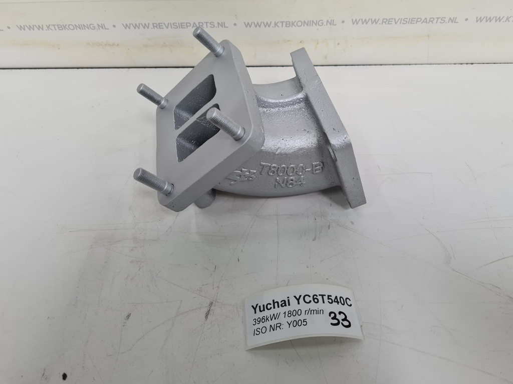 Turbo aansluitflens Yuchai YC6T